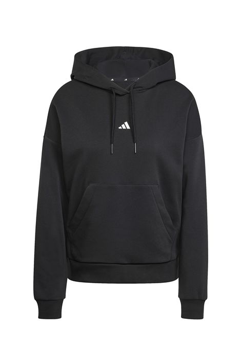 Felpa Adidas Essentials Small Logo Feelcozy con Cappuccio Nero Donna ADIDAS CORE | Felpe | JN1861-